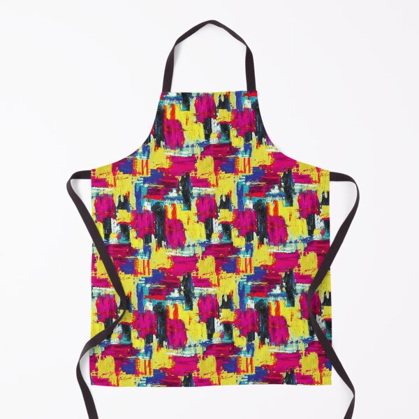 Item preview, Brush strokes artistic magenta yellow designed and sold by Alessandro Remo Mazzoni Remotextiles.
