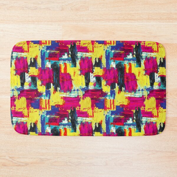 Item preview, Brush strokes artistic magenta yellow designed and sold by Alessandro Remo Mazzoni Remotextiles.