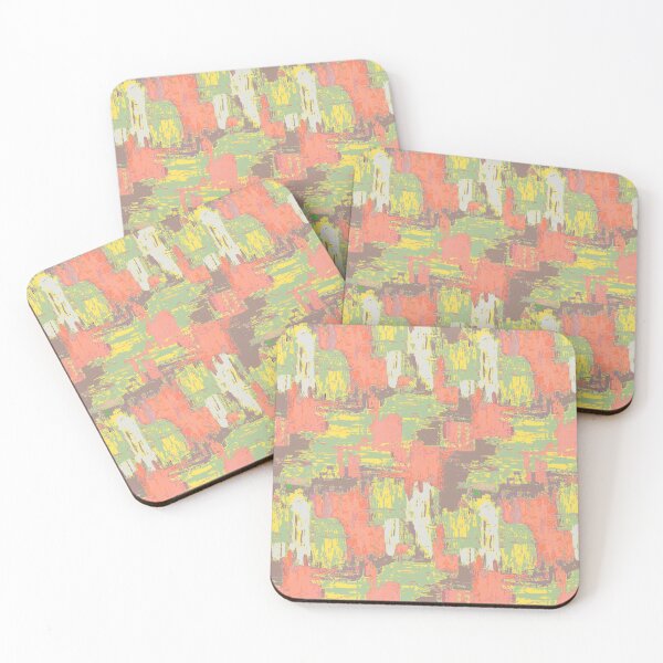 Item preview, Brush strokes artistic pink green sage designed and sold by Alessandro Remo Mazzoni Remotextiles.