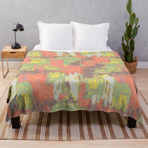 Item preview, Brush strokes artistic pink green sage designed and sold by Alessandro Remo Mazzoni Remotextiles.