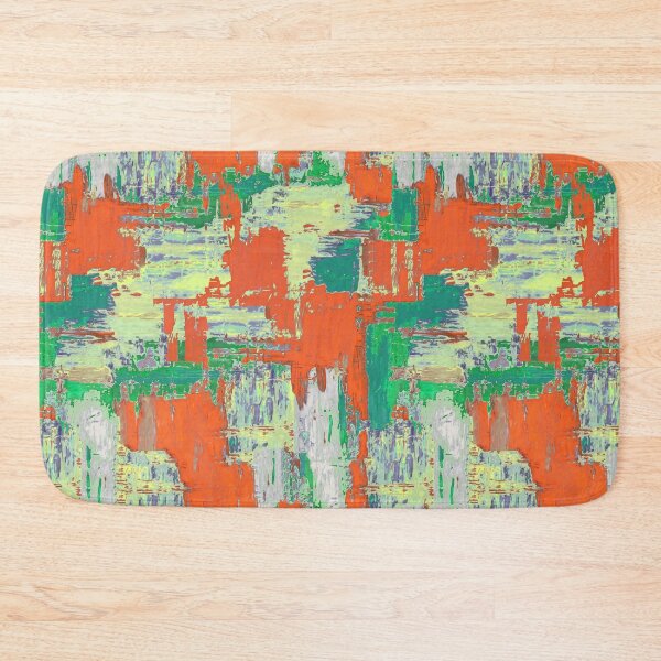 Item preview,  Brush strokes artistic red green designed and sold by Alessandro Remo Mazzoni Remotextiles.