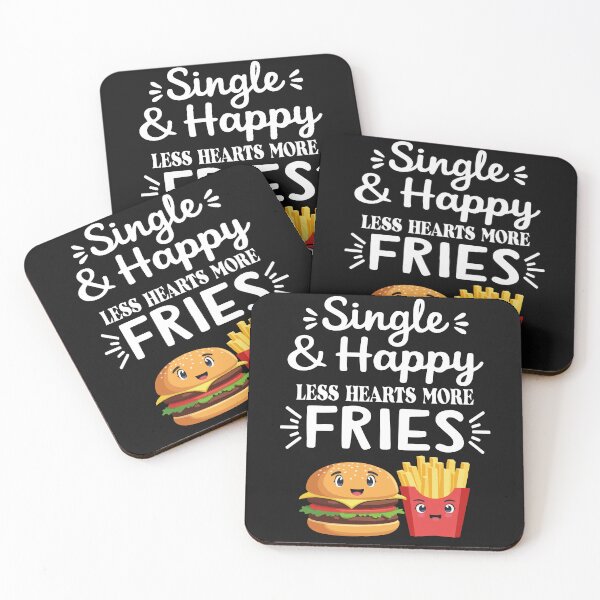 Item preview, Single & Happy Cheesburger and French Fries Humor designed and sold by jordyline.