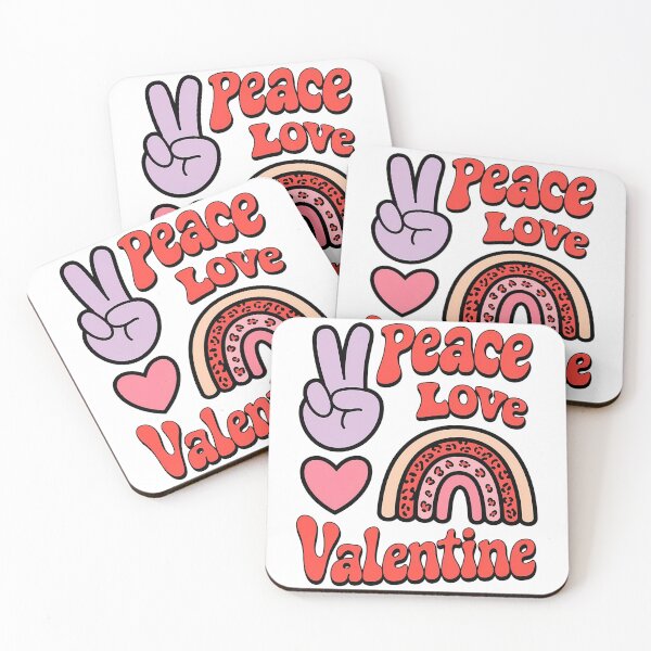 Item preview, Peace Love Valentine Hippie Vibes designed and sold by TheWizArt.