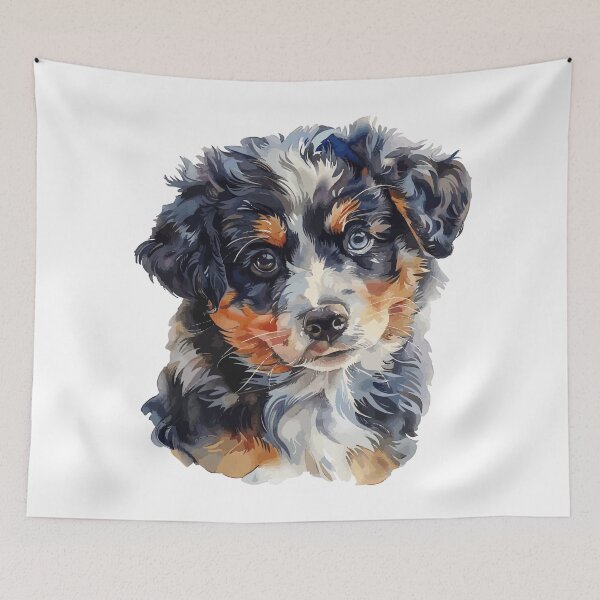 Item preview, Australian Shepherd Puppy designed and sold by VelvetRoom.