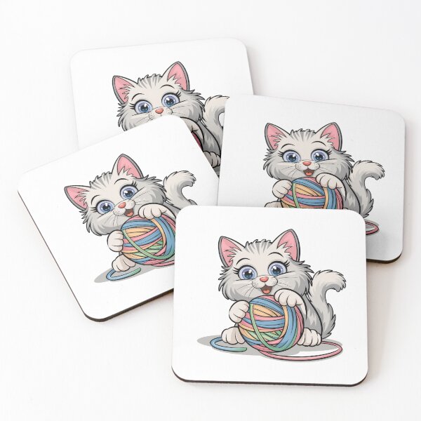 Item preview, cat with yarn designed and sold by jkrphoto.