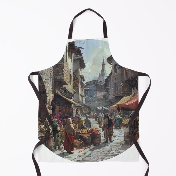 Item preview, Medieval Market Scene designed and sold by jgvisualarts.