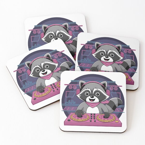 Item preview, DJ Racoon with Pizza designed and sold by SRXTees.