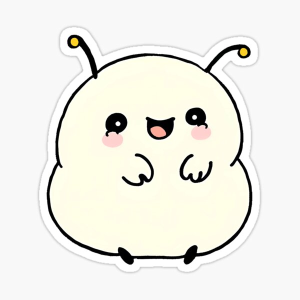 Item preview, Kawaii Plump Silkworm - Cute Silkworm designed and sold by CuteAndAesthetic.
