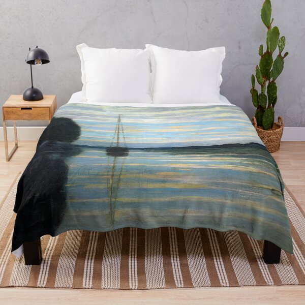 Item preview, River View With A Boat Sun designed and sold by irynaartbyim.