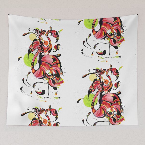 Item preview, Flamingo sunset painting  designed and sold by Paintbase.