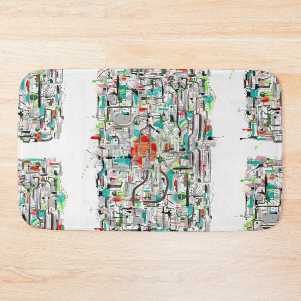 Item preview, City map ink strokes designed and sold by Paintbase.