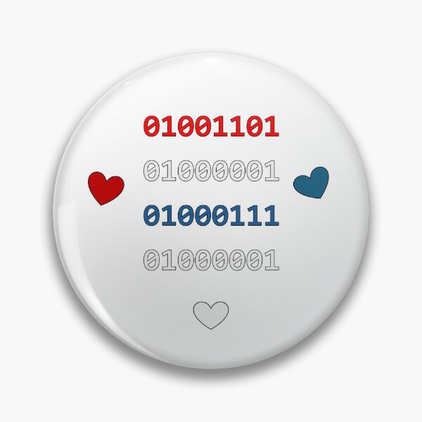 Artikelvorschau, MAGA Binärcode mit Herzen und Liebe entworfen und verkauft von DeeDeee1970.
