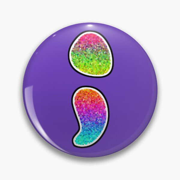 Item preview, Rainbow Crystalized Semicolon designed and sold by cr33pyki77y.