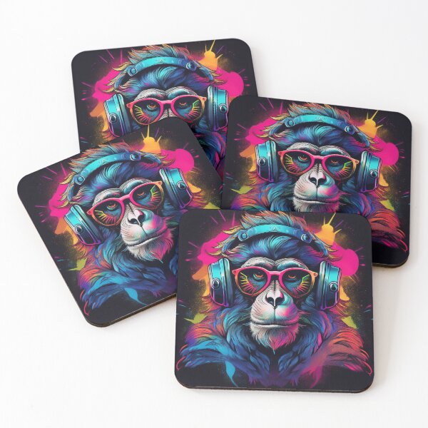 Item preview, Graffiti baboon in Headphones and Shades designed and sold by Boxing Kangaroo Retail Company.