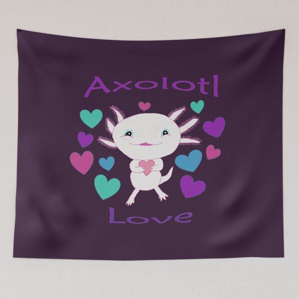 Item preview, Axolotl with Dark Purple Background designed and sold by DeeDeee1970.