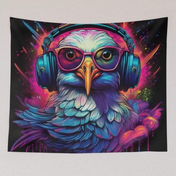 Item preview, Graffiti Seagull in Headphones and Shades designed and sold by Boxing Kangaroo Retail Company.