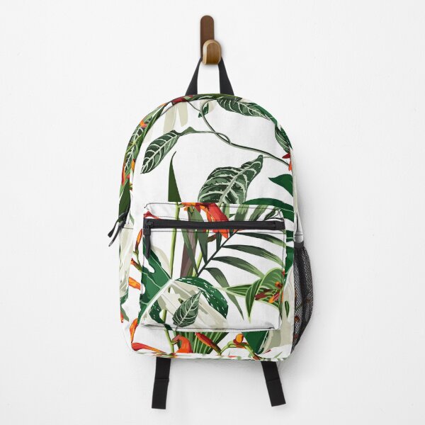 Item preview, Tropical orange crocosmia  flowers and bright green leaves. designed and sold by MatyKotiv.