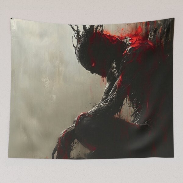 Item preview, Red Scream - The Creature Whispered by Shadows designed and sold by rebirthdesigner.