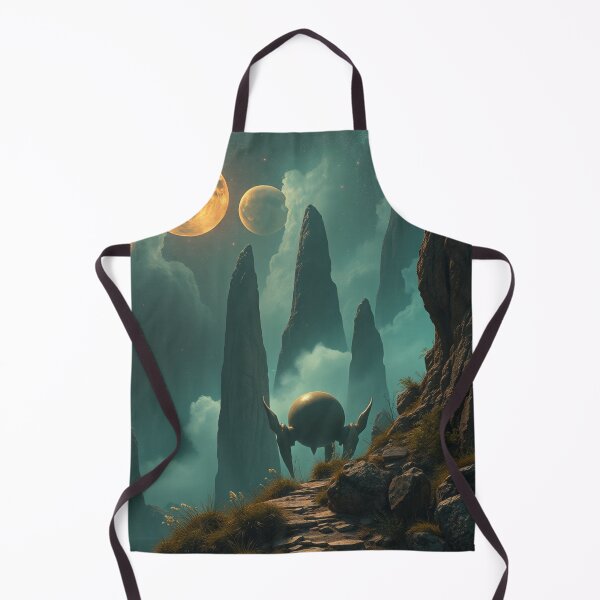 Item preview, Mystical Alien Landscape with Twin Moons designed and sold by hallwell.