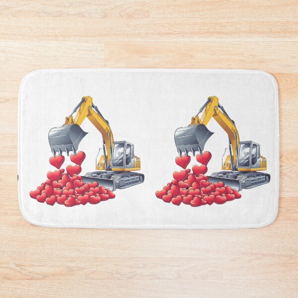 Item preview, Excavator Spilling Red Hearts Valentine's Day Gift designed and sold by ToxiCool.