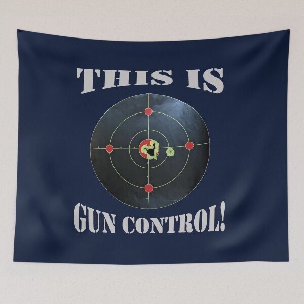 Item preview, This is Gun Control, Navy Blue background/Light Letters designed and sold by DeeDeee1970.