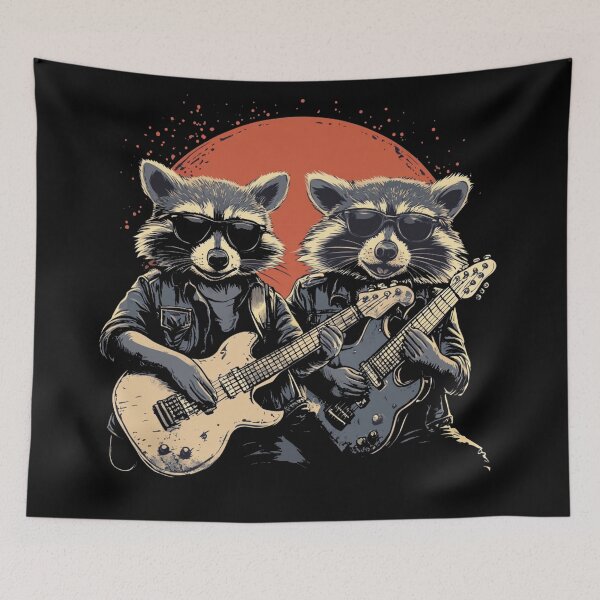 Item preview, Rocky's Raccoon Band Nice Evening designed and sold by MOONE FLOWER.