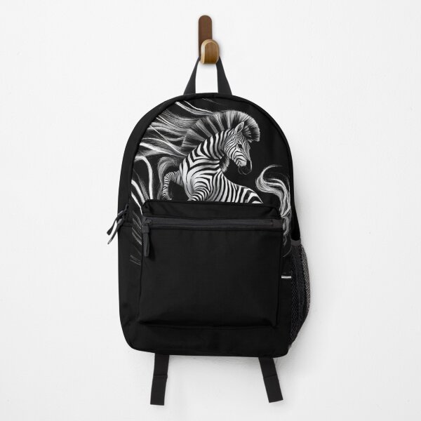 Item preview, Dynamic Zebra Illustration | Artistic Monochrome Wildlife Art designed and sold by WildStroke.