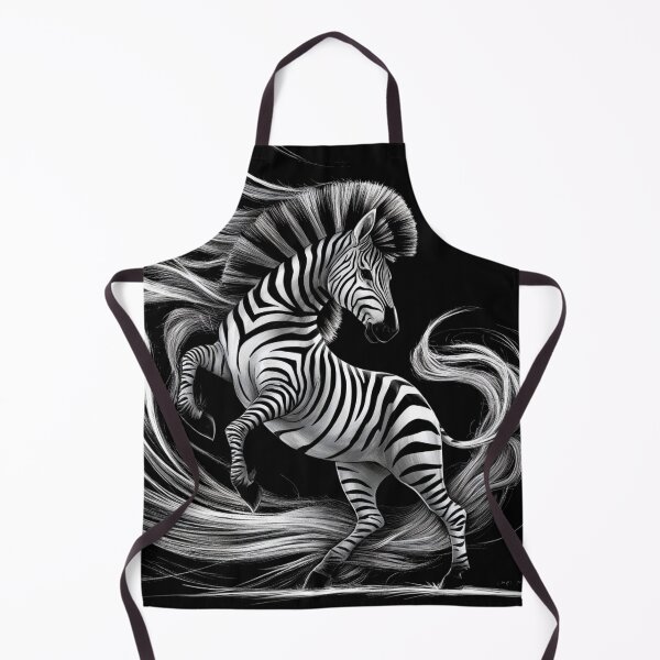 Item preview, Dynamic Zebra Illustration | Artistic Monochrome Wildlife Art designed and sold by WildStroke.