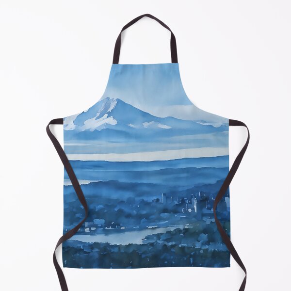 Artikelvorschau, Seattle mit Mount Rainier (Aquarell) entworfen und verkauft von flyscenicair.