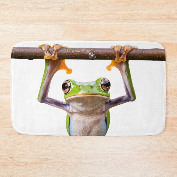 Item preview, Tree Frog Hanging on Branch Art designed and sold by ZetaDream.