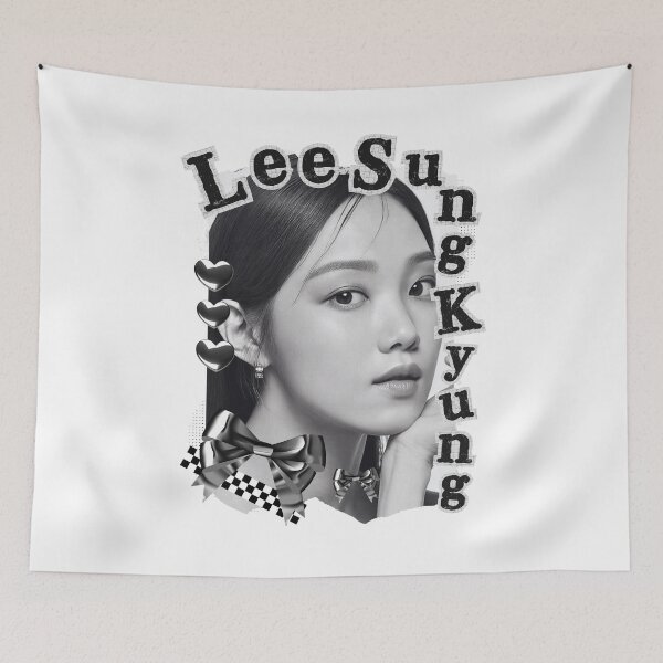 Item preview, Lee Sung-kyung Korean Actress Black and White Collage Design designed and sold by AJUNICE STUDIO.