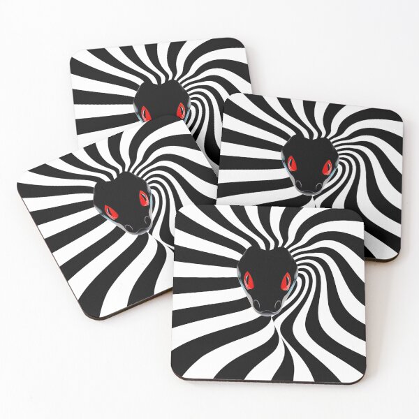 Item preview, Mesmerizing Red-Eyed Snake Abstract Black and Red Design designed and sold by Amanda's Factory.