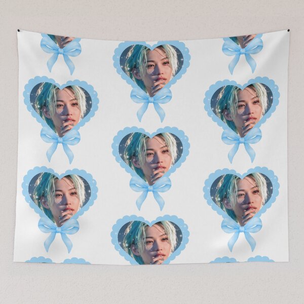 Item preview, Stray Kids Felix Blue Coquette Heart designed and sold by StarBunnyDesign.