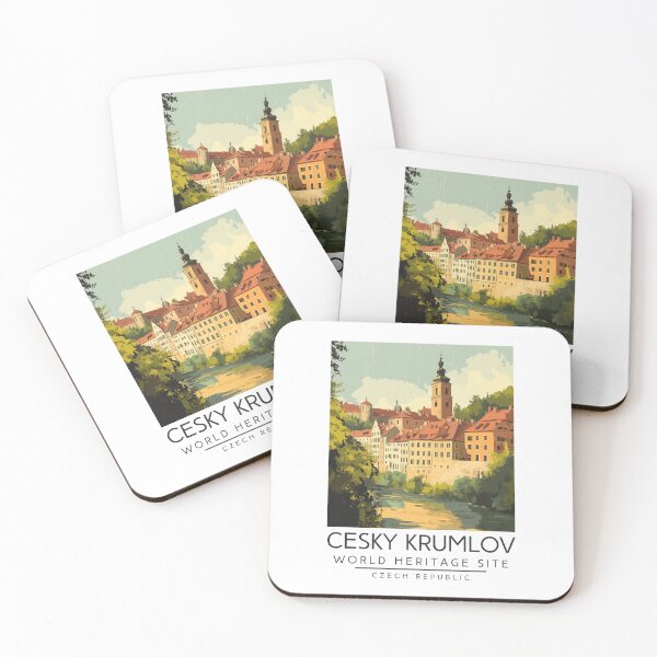 Item preview, A Vintage Travel Poster of Cesky Krumlov - Czech Republic designed and sold by GoodOldVintage.