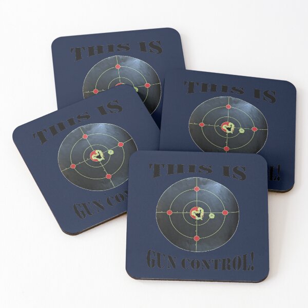 Item preview, This is Gun Control, Navy Blue background/Black Letters designed and sold by DeeDeee1970.
