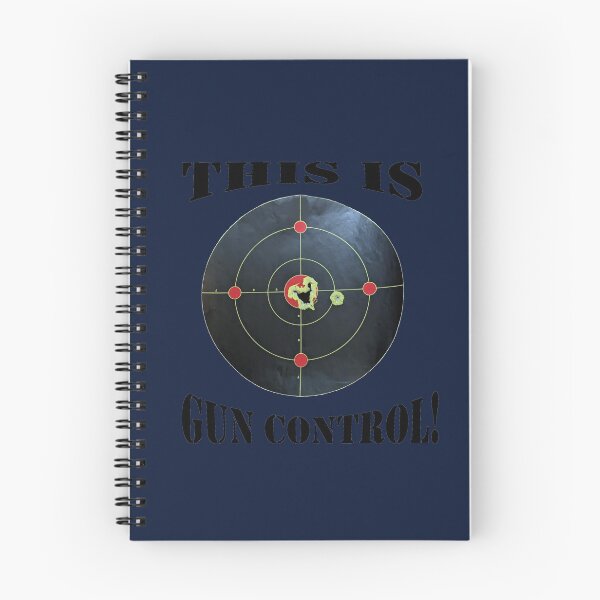 Item preview, This is Gun Control, Navy Blue background/Black Letters designed and sold by DeeDeee1970.