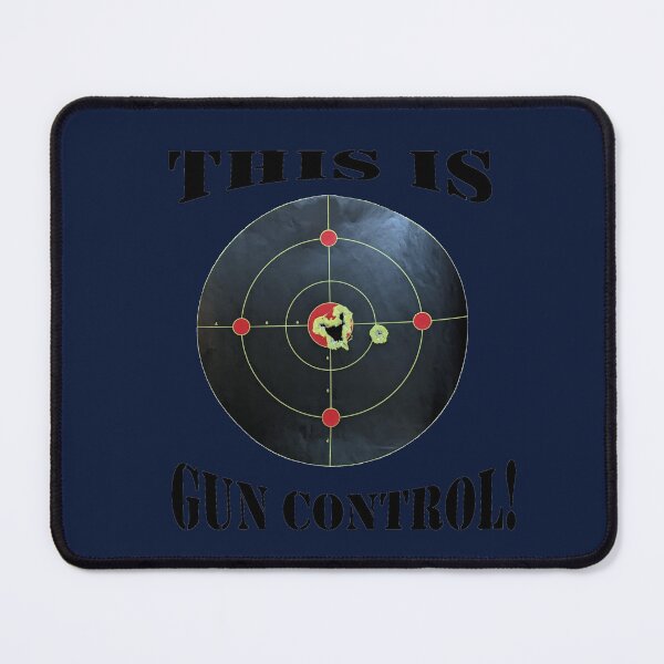Item preview, This is Gun Control, Navy Blue background/Black Letters designed and sold by DeeDeee1970.
