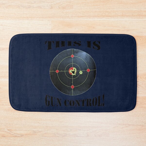 Item preview, This is Gun Control, Navy Blue background/Black Letters designed and sold by DeeDeee1970.