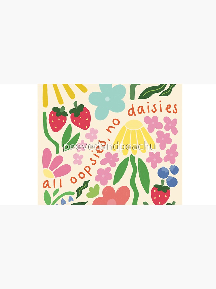 Thumbnail 7 of 7, Cap, all oopsies, no daisies designed and sold by peevedandpeachy.