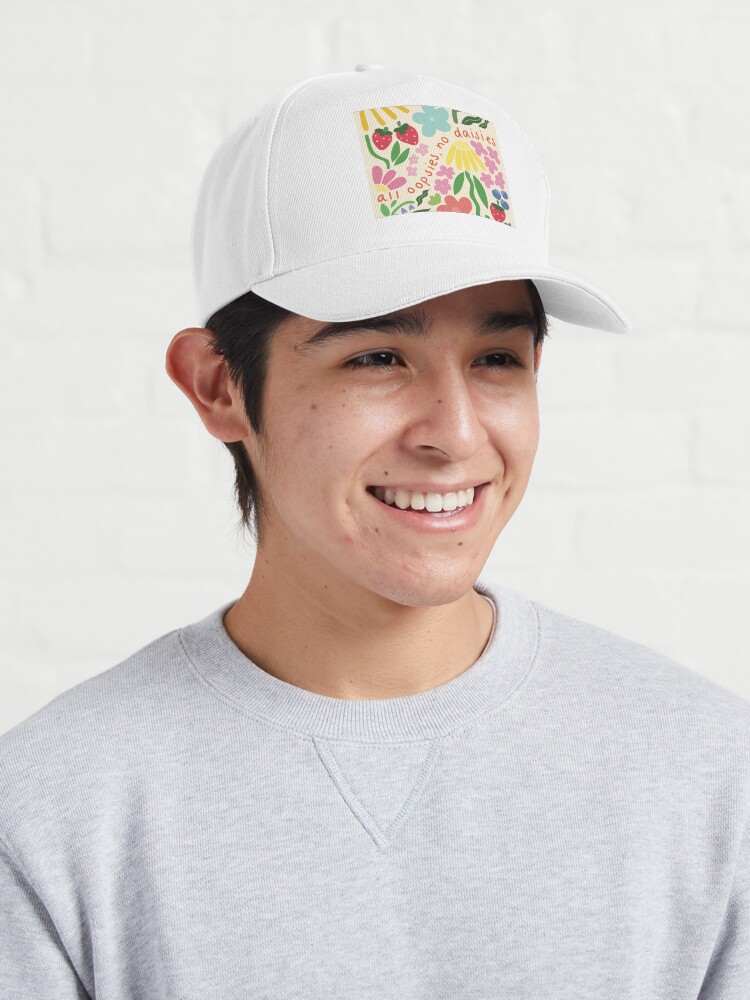 Imagen 3 de 7, Gorra con la obra Todo es un error, no hay margaritas, diseñada y vendida por peevedandpeachy.