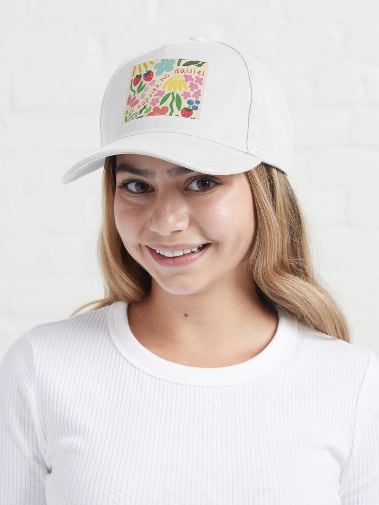 Imagen 6 de 7, Gorra con la obra Todo es un error, no hay margaritas, diseñada y vendida por peevedandpeachy.