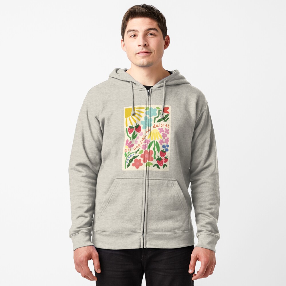 Vista previa del artículo con la obra «Sudadera con capucha y cremallera», diseñado y vendido por peevedandpeachy.