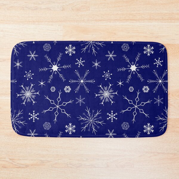Item preview, Snowflakes on dark blue designed and sold by BohoHoosier.