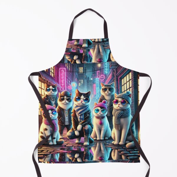 Item preview, The Feline Fashion Squad: Neon Nights Street Cats designed and sold by Meta2Physical.