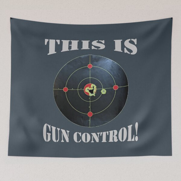 Item preview, This is Gun Control, Dark Gray background/Light Letters designed and sold by DeeDeee1970.