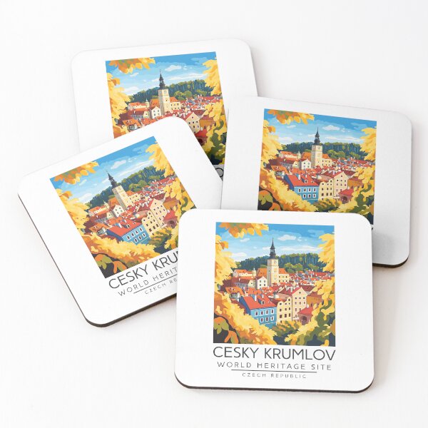Item preview, A Vintage Travel Poster of Cesky Krumlov - Czech Republic designed and sold by GoodOldVintage.