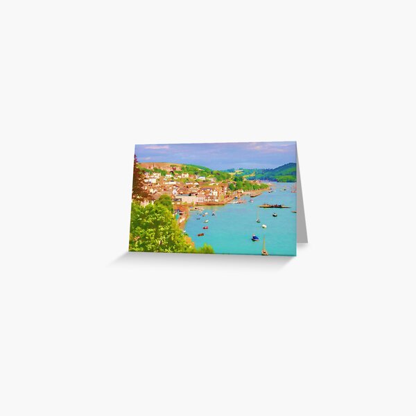 Sea View at Dartmouth Devon Greeting Card