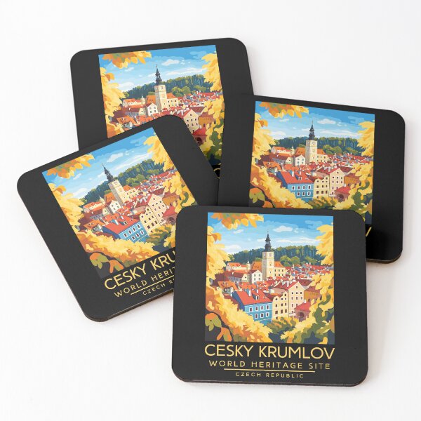 Item preview, A Vintage Travel Poster of Cesky Krumlov - Czech Republic designed and sold by GoodOldVintage.