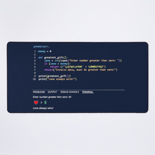 Item preview, Funny Python Code, Navy Blue background, Dark Mode designed and sold by DeeDeee1970.