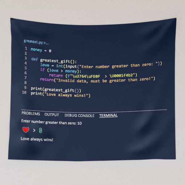 Item preview, Funny Python Code, Navy Blue background, Dark Mode designed and sold by DeeDeee1970.